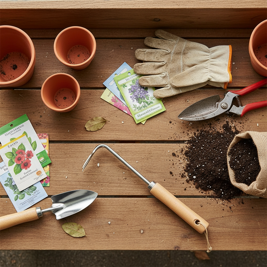 Garden Weeder Hand Tool - Stainless Steel Wood Handle