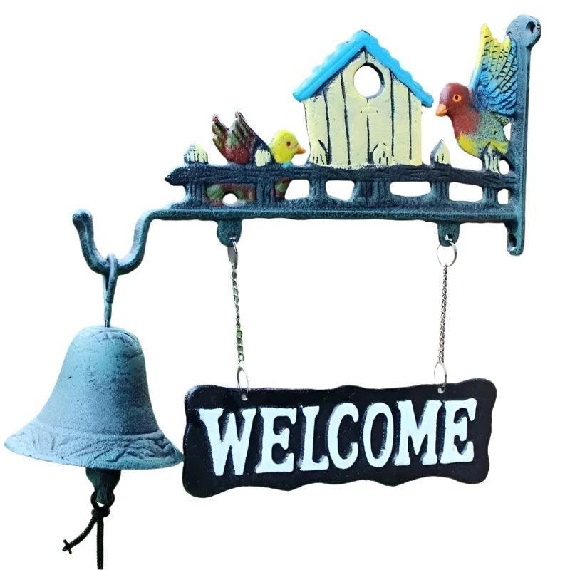 Door Bell Cast Iron Welcome Bird House - The Renmy Store Homewares & Gifts