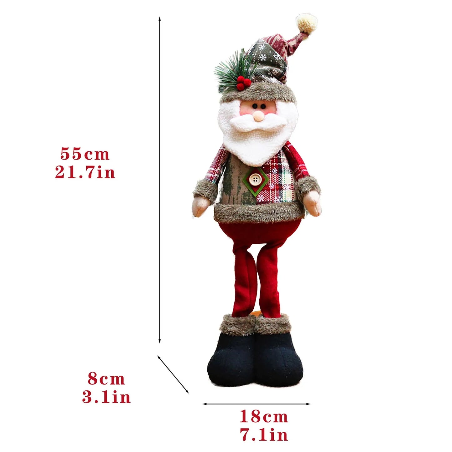 Large Santa Snowman Reindeer Christmas Ornament