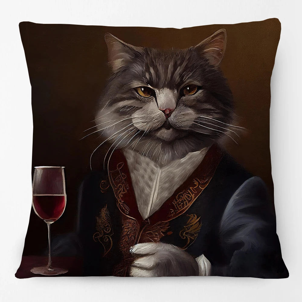Cushion Cover Vintage Wine Bar Animal Print 45cm | Cheetah Kangaroo Donkey & More