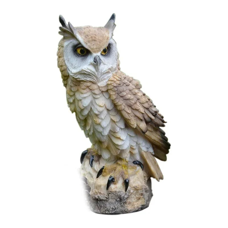 Owl Bird Natural Home Garden Ornament - The Renmy Store Homewares & Gifts