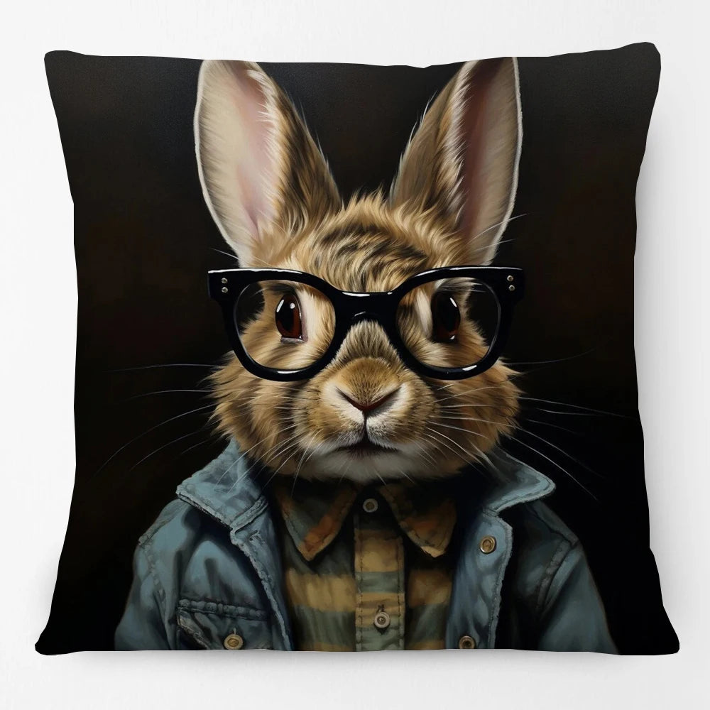 Cushion Cover Funky Farm Vintage Animals | Fox Highland Cow Sheep Alpaca Goat Donkey Horse