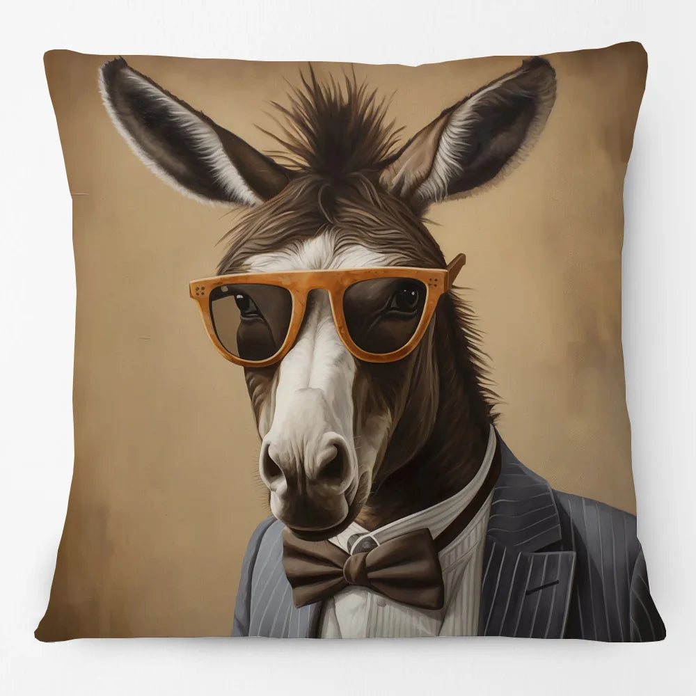 Cushion Cover Funky Farm Vintage Animals | Fox Highland Cow Sheep Alpaca Goat Donkey Horse
