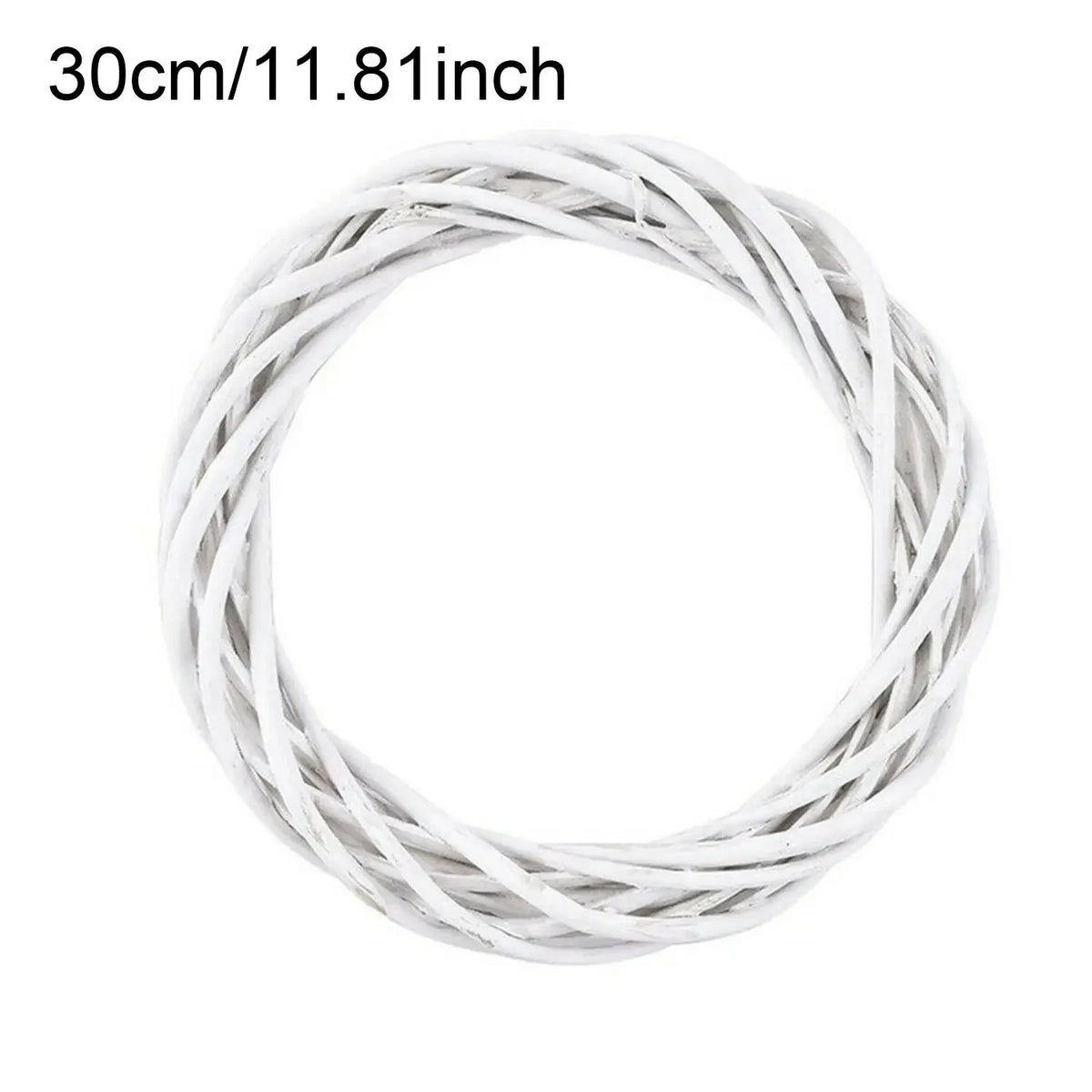 Rattan Garland Ring DIY White Provincial Wicker 10cm 20cm 25cm 30cm