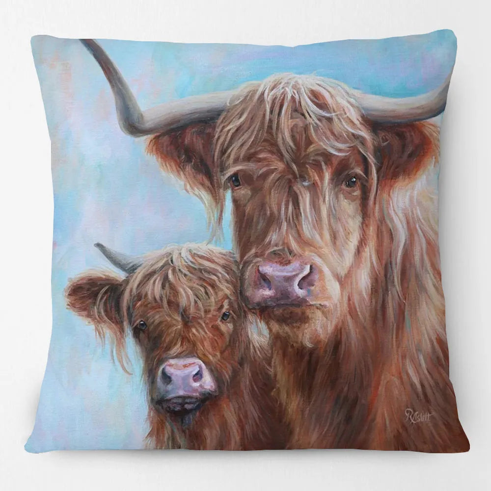 Farm Animal Friends Cushion Covers 45cm | Highland Cow, Giraffe & Farmhouse Designs