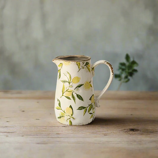 Vase Jug Pitcher Lemon Country Cottage