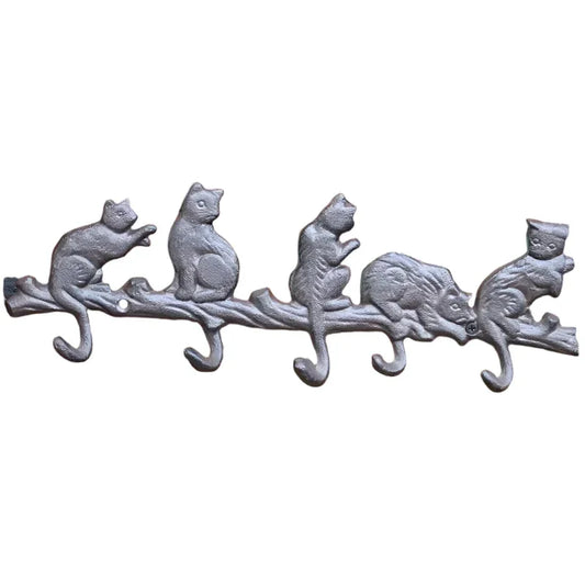 Hook Four Cats Rustic Cast Iron - The Renmy Store Homewares & Gifts