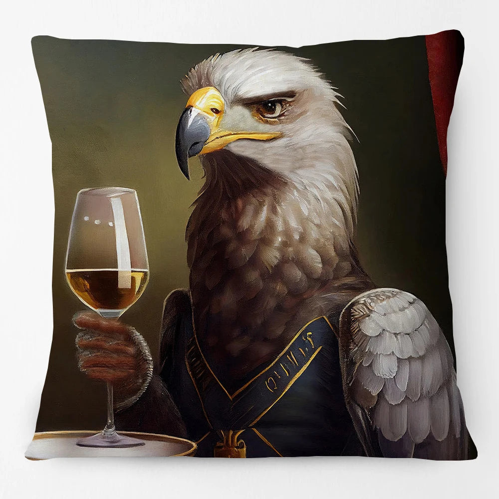 Cushion Cover Vintage Wine Bar Animal Print 45cm | Cheetah Kangaroo Donkey & More