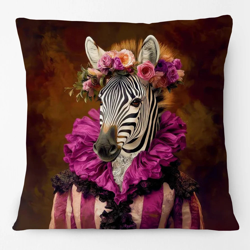 Animal Royalty Cushion Covers 45cm | Regal Animal Portraits & Vintage Style