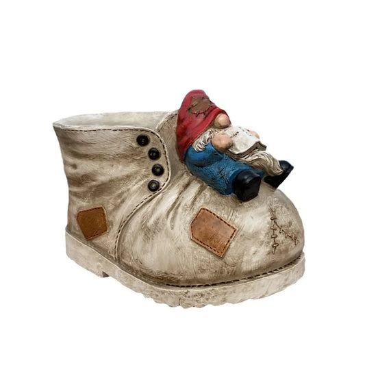 Pot Planter Gnome Shoe Rustic - The Renmy Store Homewares & Gifts
