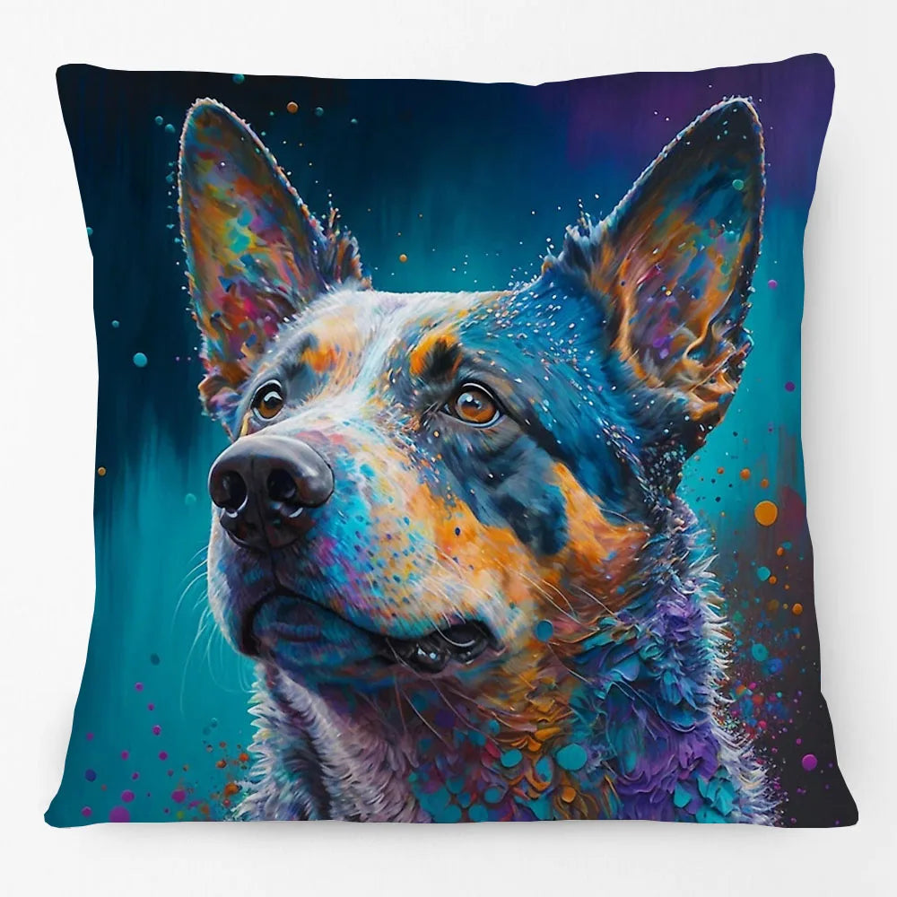 Australian Cattle Dog & Kelpie Red Heeler Cushion Cover | 45cm | Linen or Plush | Dog Lover Gift