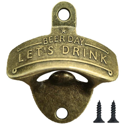 Bottle Opener Wall Lets Drink Beer Metal - The Renmy Store Homewares & Gifts