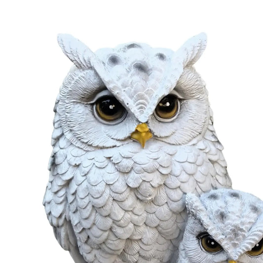 Owl Snow Mum Baby Bird Home Garden Ornament - The Renmy Store Homewares & Gifts