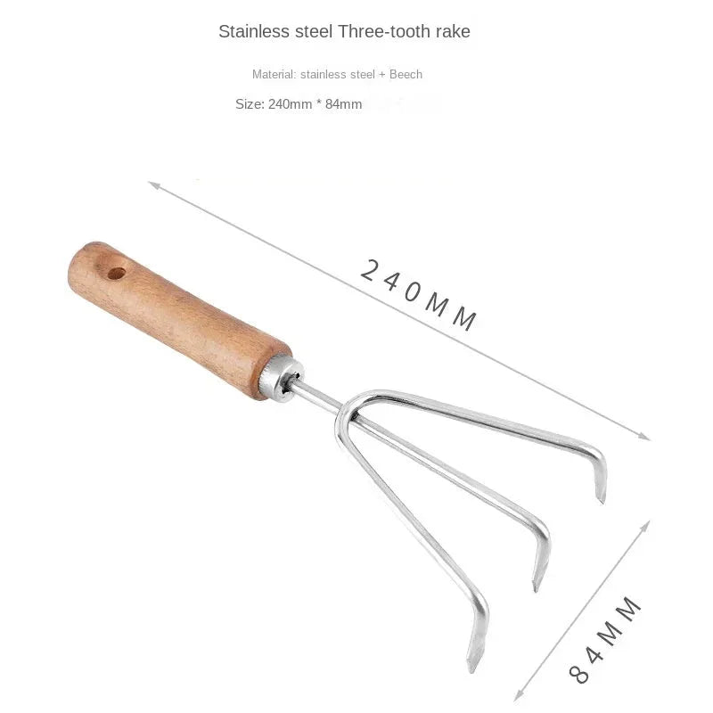 Garden Tool 5 Piece Set Stainless Wooden Handle - The Renmy Store Homewares & Gifts