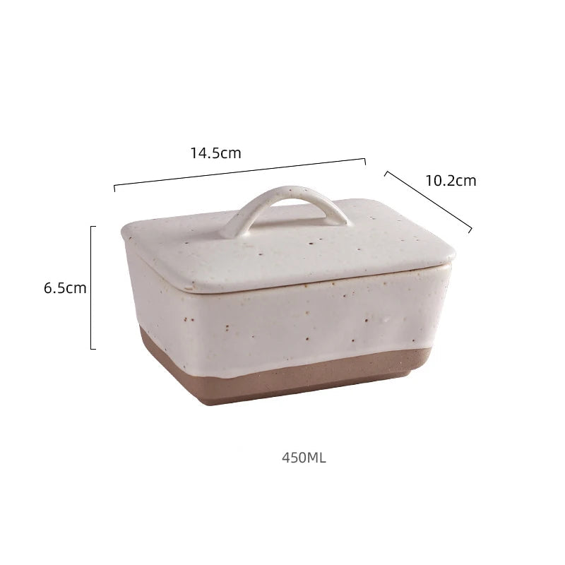 Modern Classic Butter Storage Container Vintage Ceramic