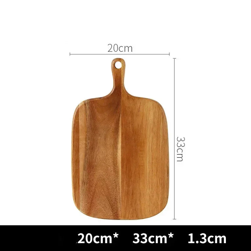 Wooden Chopping Cutting Serving Tray Board Pizza Bread Fruit Cheese