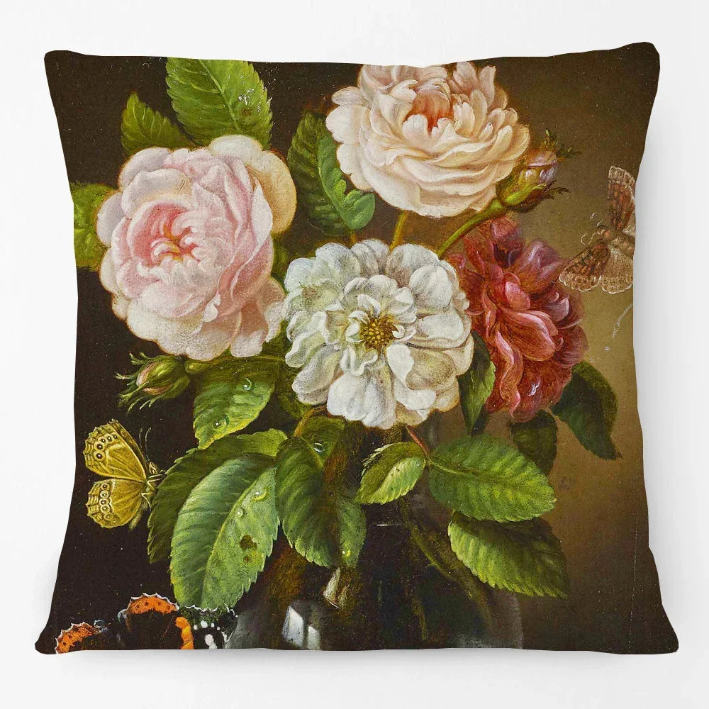 Cushion Cover Floral Flower Antique Classics