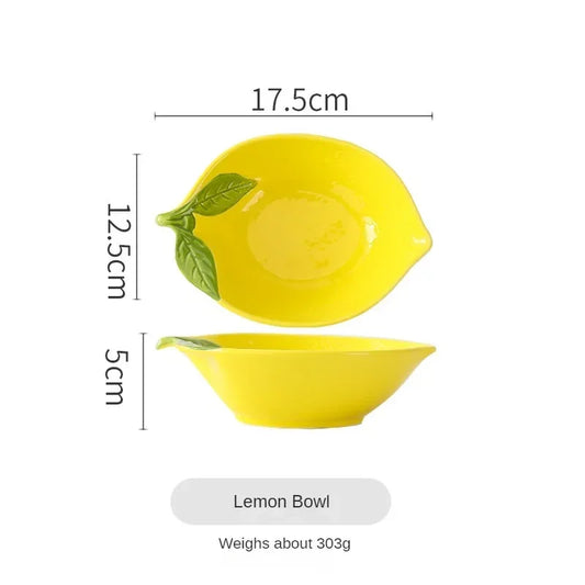 Plate Bowl Lemon Serving Dish Kitchen - The Renmy Store Homewares & Gifts