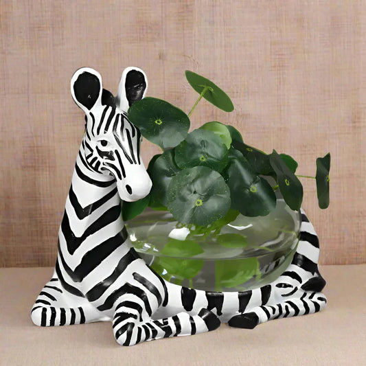 Zebra Pot Planter Fish Bowl - The Renmy Store Homewares & Gifts