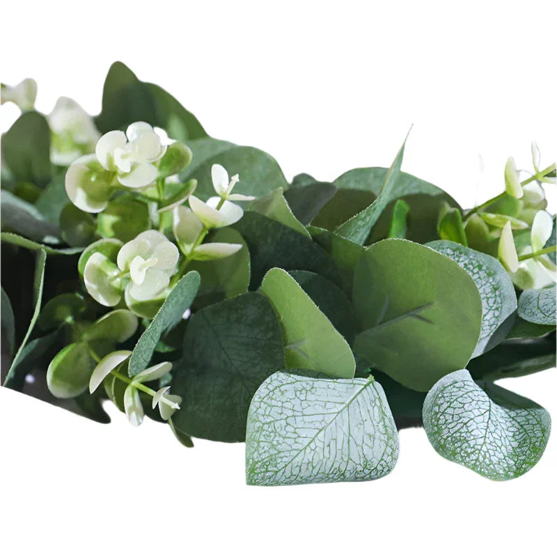 Eucalyptus Australian Style Leaf Wreath 33cm | Artificial Greenery | Door & Wall Decor