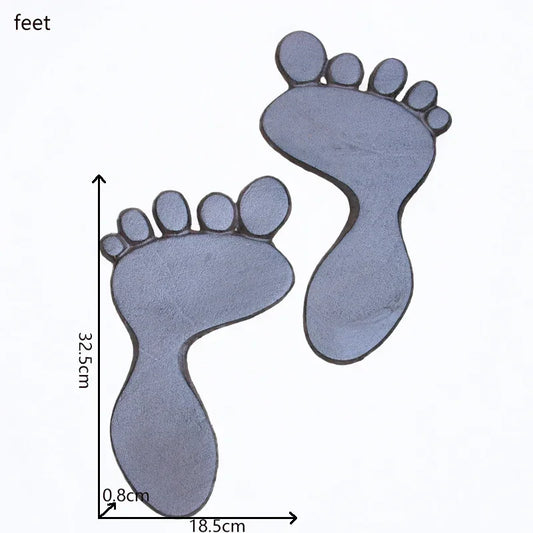 Stepping Stone Feet Pair Cast Iron Rustic