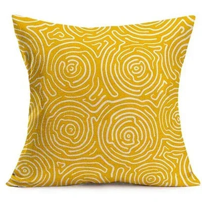 Cushion Cover Yellow Bright Home Sweet Home