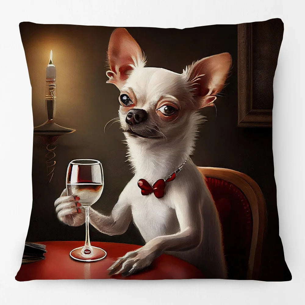 Cushion Cover Vintage Wine Bar Animal Print 45cm | Cheetah Kangaroo Donkey & More