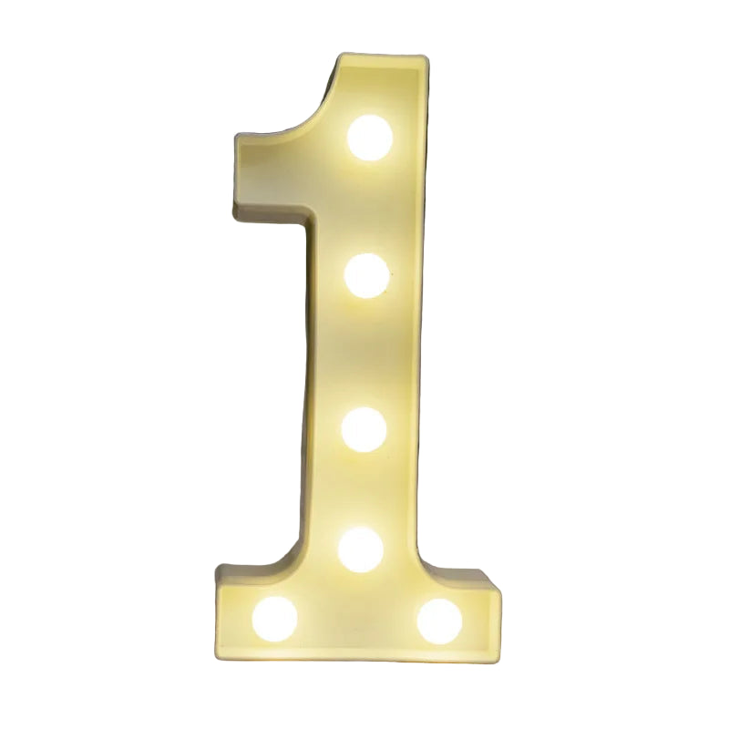 LED Alphabet Letter Number Light | Free Standing Illuminated Decor