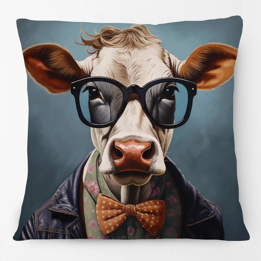 Cushion Cover Funky Farm Vintage Animals | Fox Highland Cow Sheep Alpaca Goat Donkey Horse