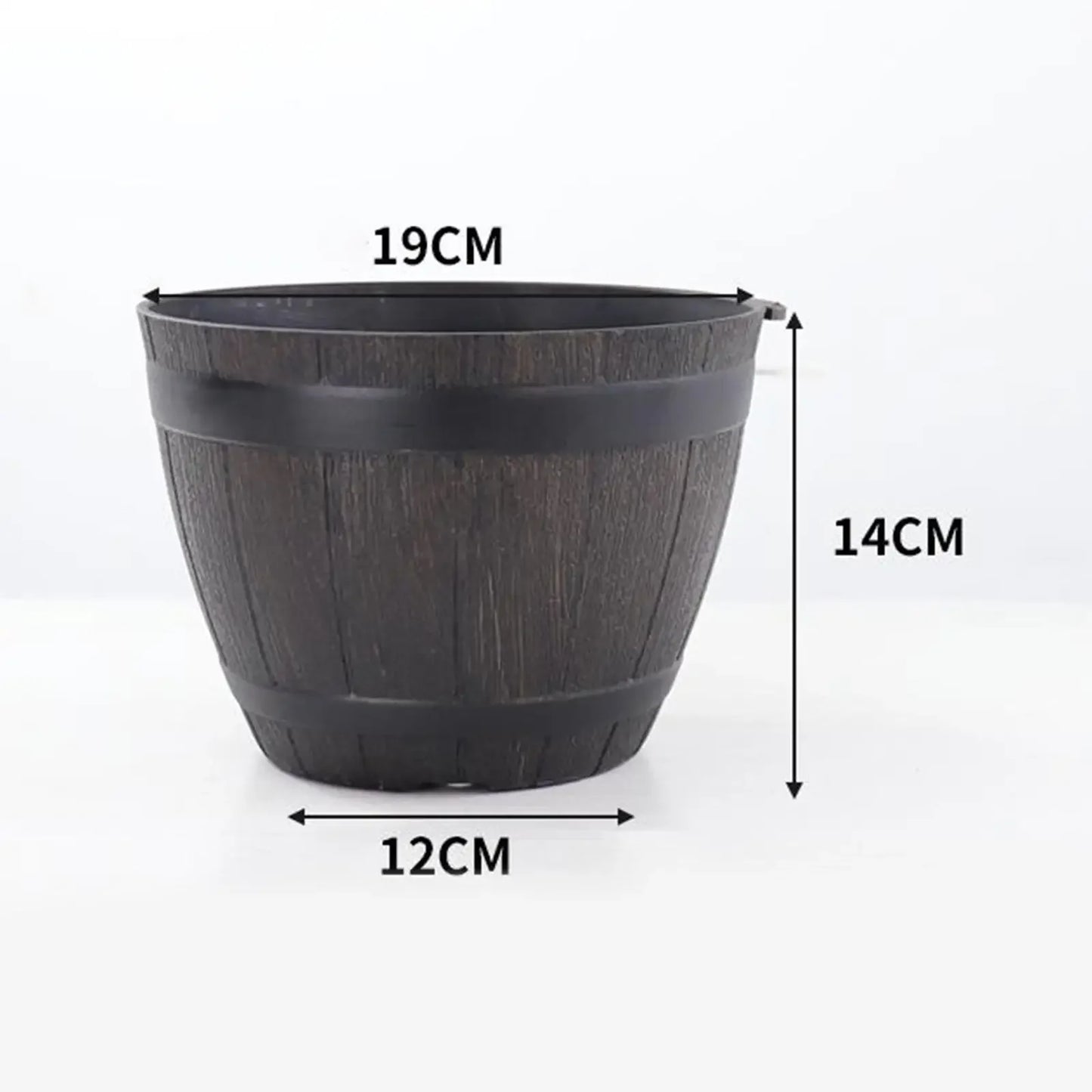 Planter Garden Pot Barrel Rustic - The Renmy Store Homewares & Gifts