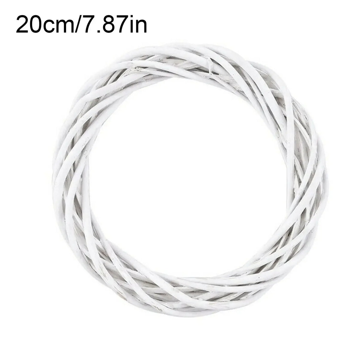 Rattan Garland Ring DIY White Provincial Wicker 10cm 20cm 25cm 30cm