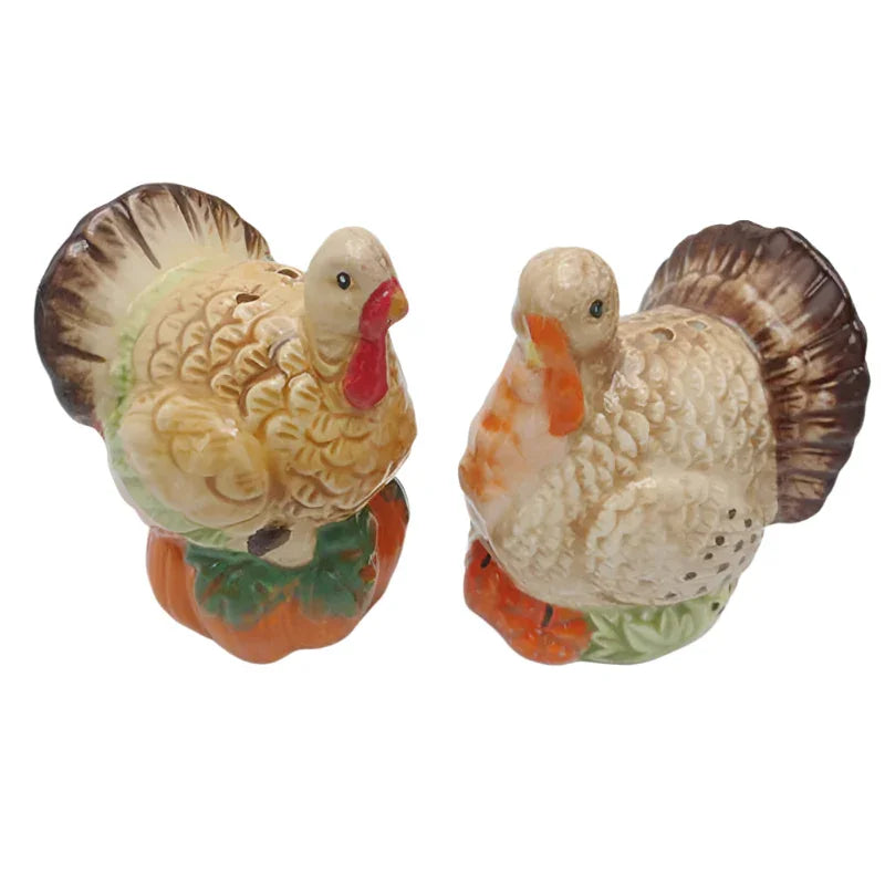 Salt Pepper Shaker Set Turkey Ceramic - The Renmy Store Homewares & Gifts