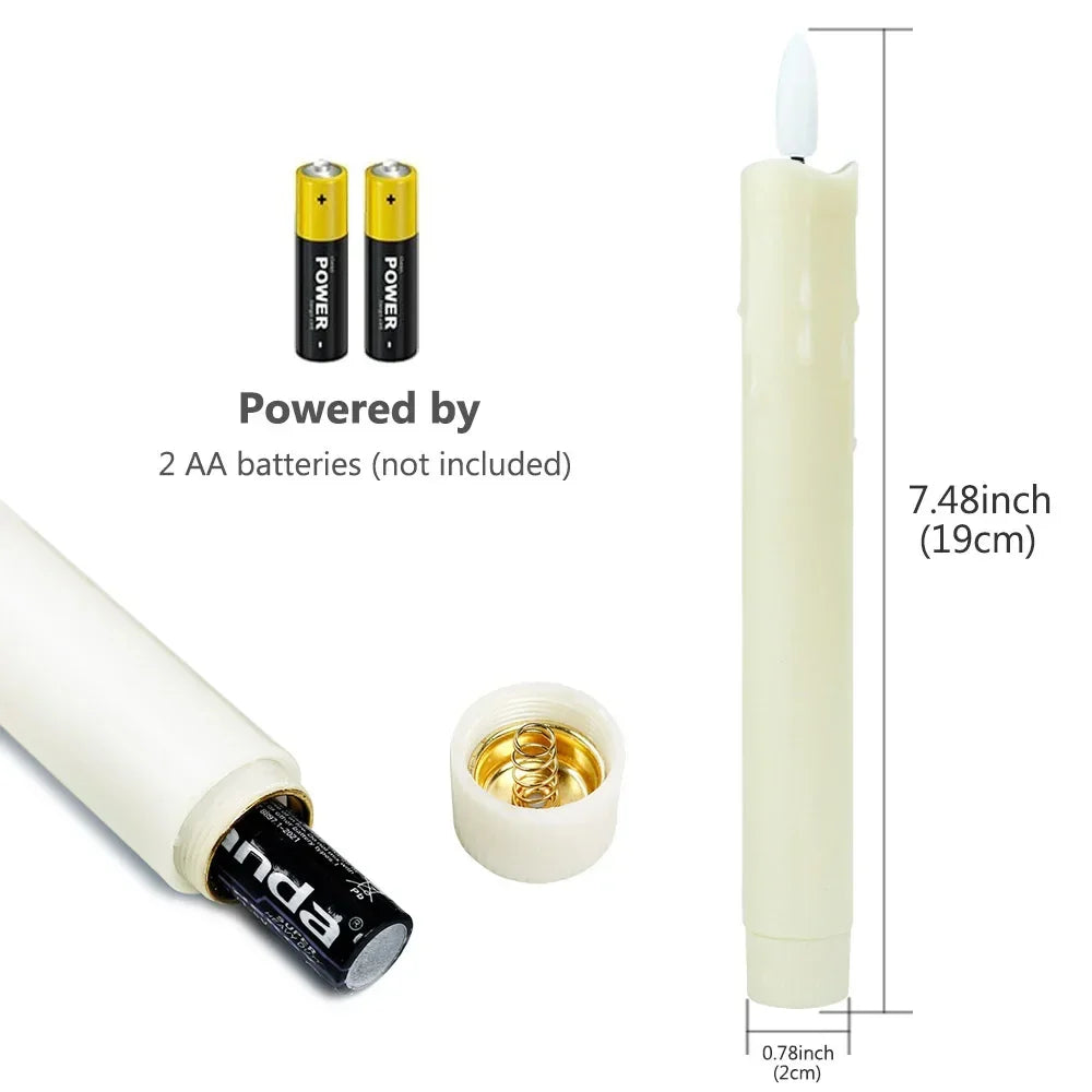Light LED Flameless Taper Candle Light - The Renmy Store Homewares & Gifts