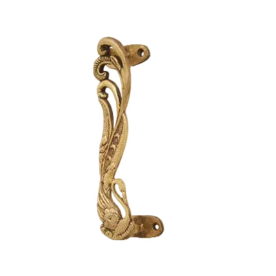 Solid Brass Peacock Door Handle | Vintage Phoenix Pull Handle | Wardrobe, Cabinet & Front Door