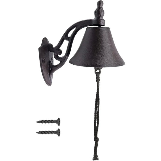 Cast Iron Dinner Bell Doorbell Vintage Antique Style - 33.5cm x 4.9cm