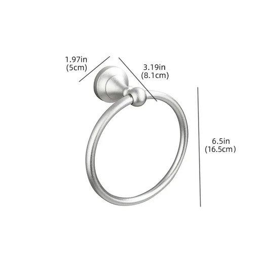 Bathroom Toilet Accessories Wall Hardware Set Silver