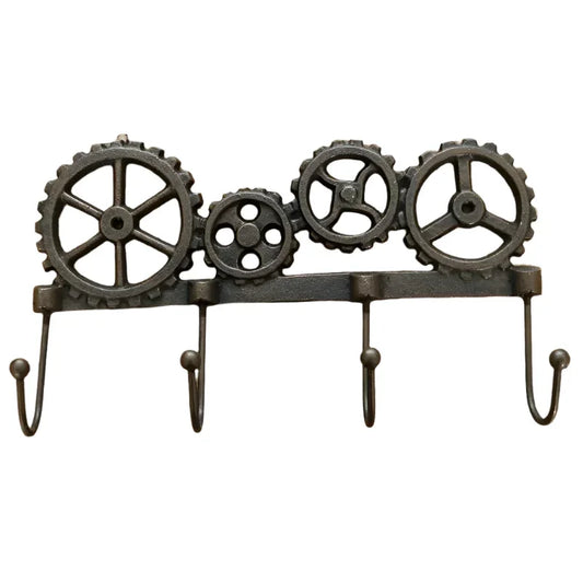 Hook Wheels Rustic Steampunk Country Cast Iron - The Renmy Store Homewares & Gifts