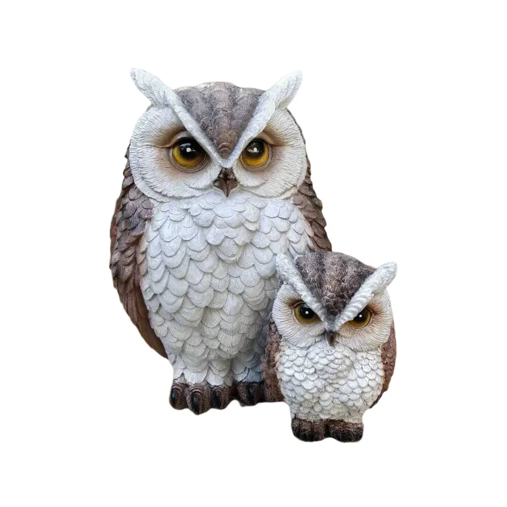 Owl Mum Baby Bird Home Garden Ornament - The Renmy Store Homewares & Gifts