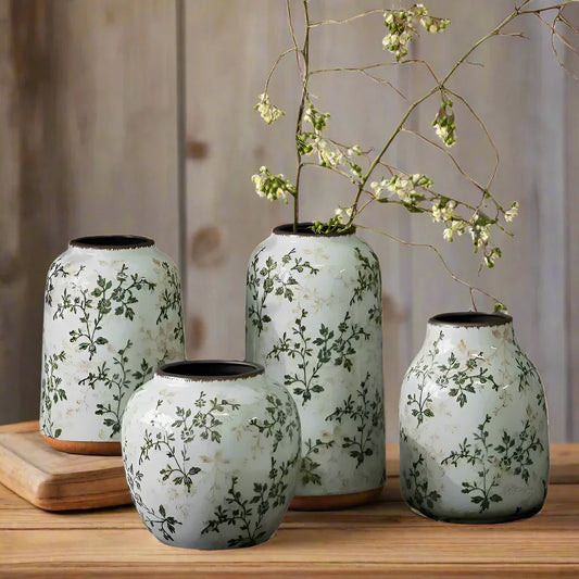 Vase Ceramic Leaf Rustic - The Renmy Store Homewares & Gifts