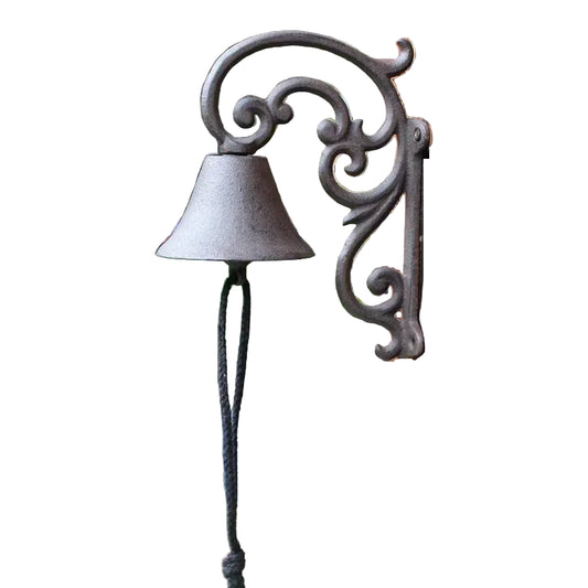 Doorbell Cast Iron Vintage Scroll Garden Elegance - 21.2x17.2cm