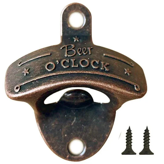 Bottle Opener Wall Beer O' Clock Metal - The Renmy Store Homewares & Gifts