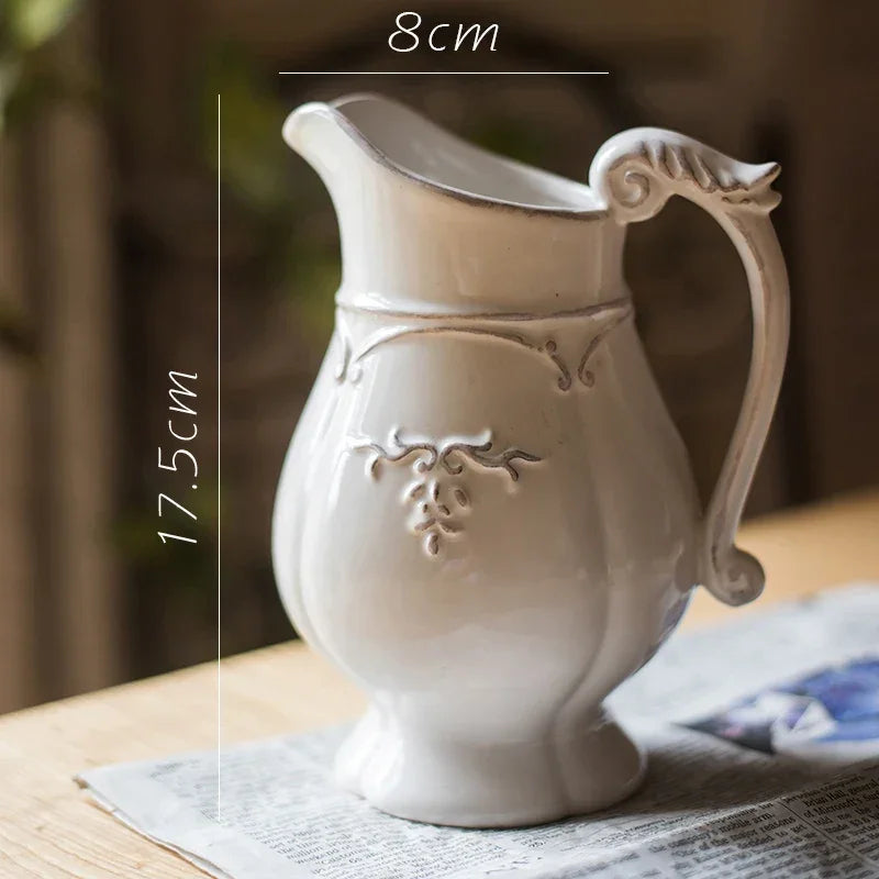 Jug Vase Vintage Ceramic Classic French