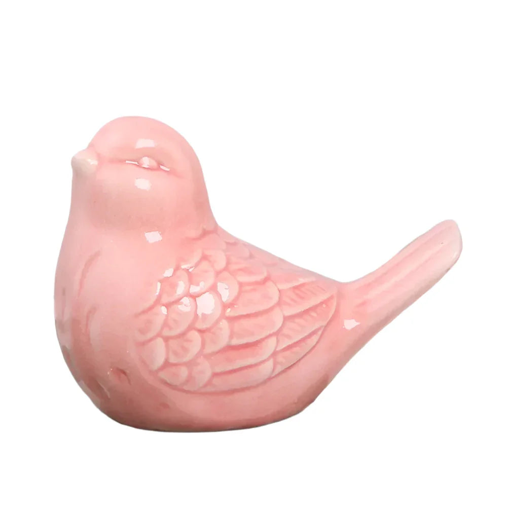 Bird Yellow Pink Blue White Green Ceramic Ornaments - The Renmy Store Homewares & Gifts
