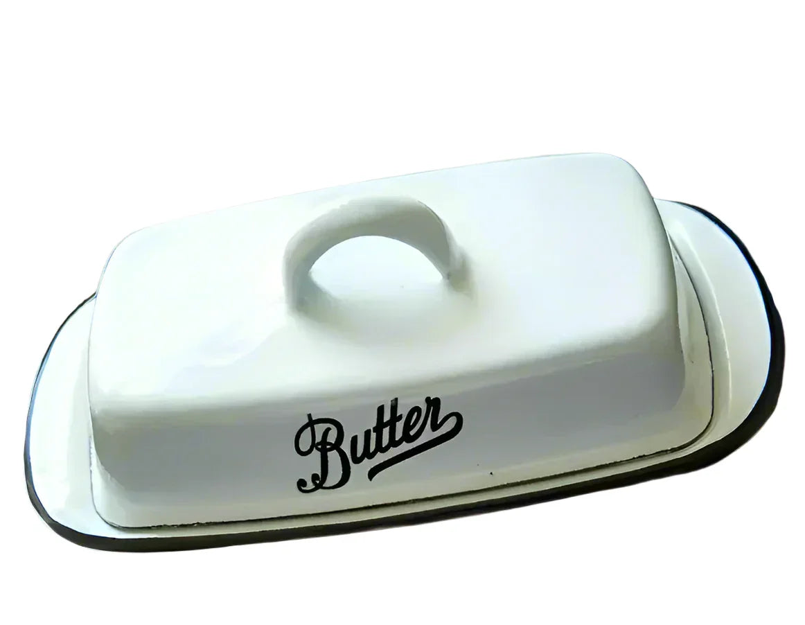 Butter Cheese Retro Nostalgic Enamel Storage - The Renmy Store Homewares & Gifts