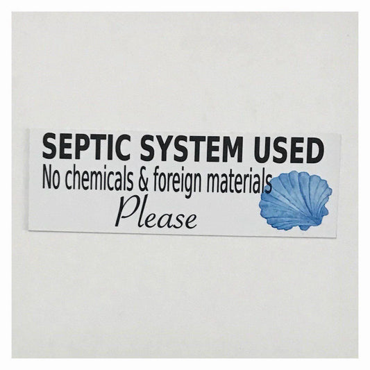 Toilet Septic System Blue Shell Beach Sign - The Renmy Store Homewares & Gifts