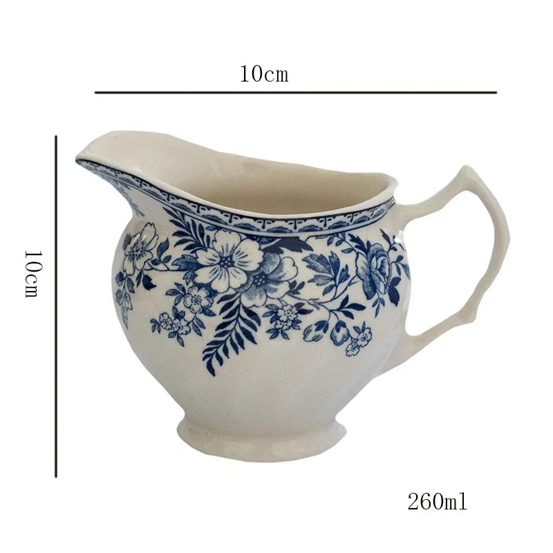 Milk Jug Floral Blue Hamptons - The Renmy Store Homewares & Gifts