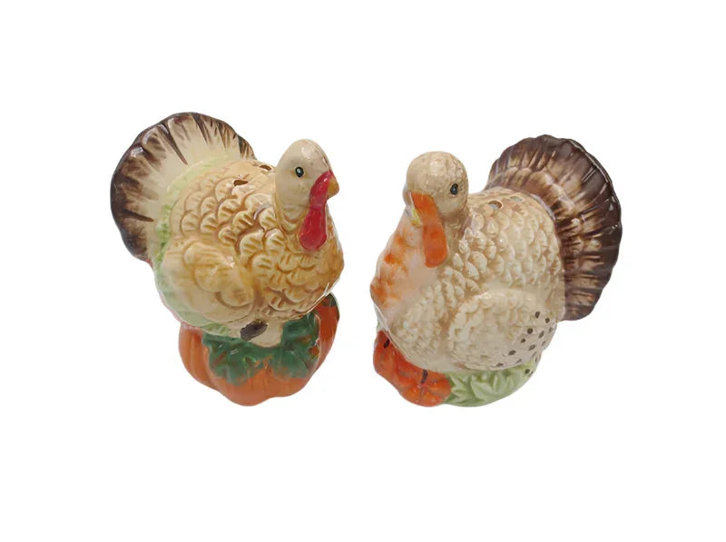 Salt Pepper Shaker Set Turkey Ceramic - The Renmy Store Homewares & Gifts