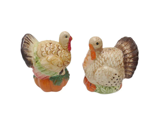 Salt Pepper Shaker Set Turkey Ceramic - The Renmy Store Homewares & Gifts