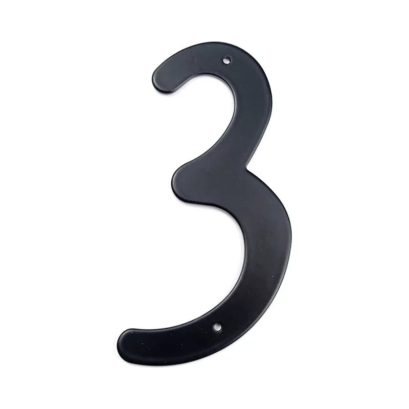 House Door Number Black Metal Aluminum Alloy - The Renmy Store Homewares & Gifts