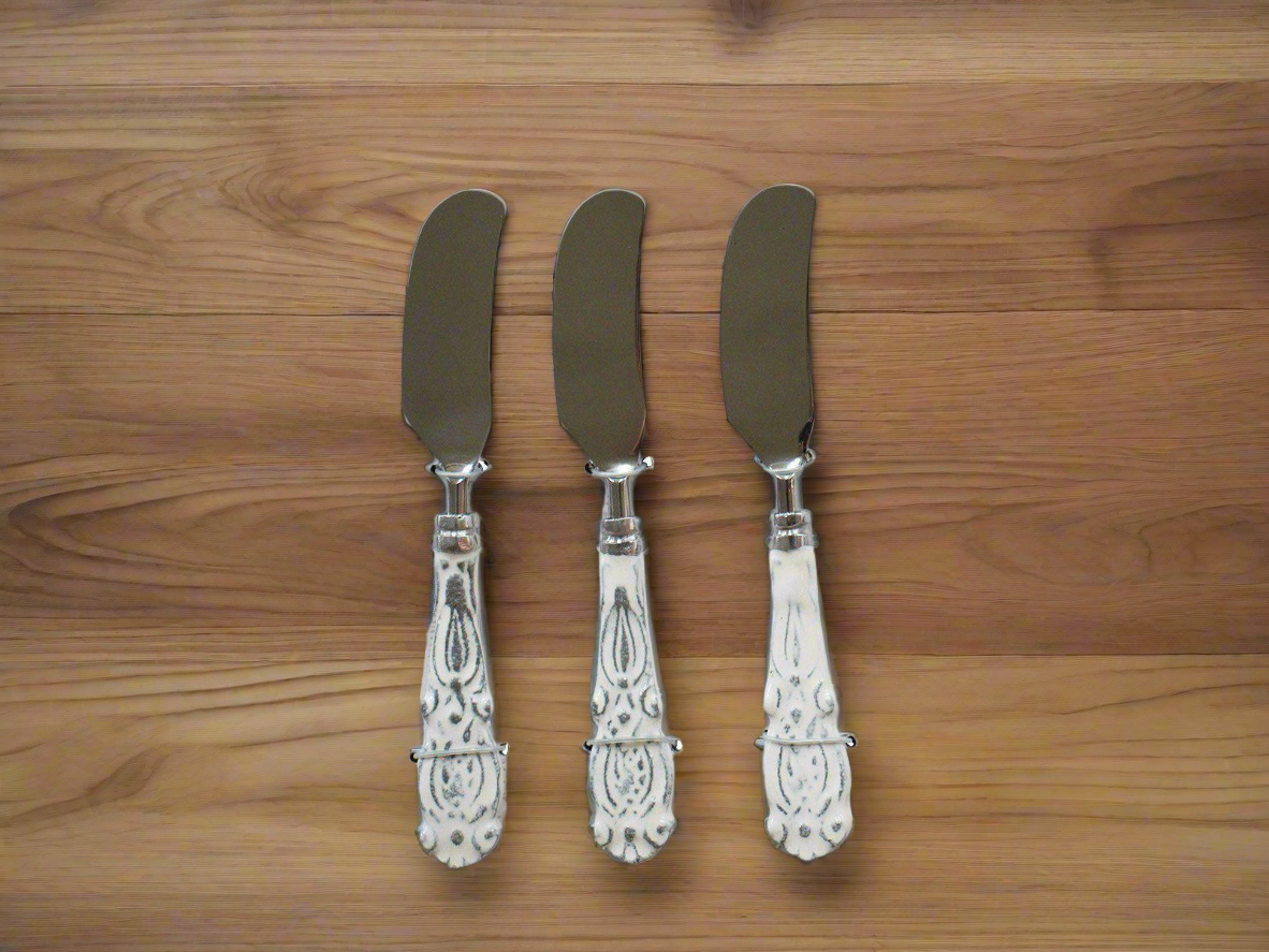 Spreader Knife Set of 3 Vintage Silver